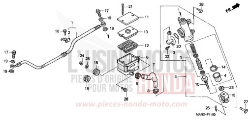 MAITRE-CYLINDRE FREIN AR. CYLINDRE NX650X de 1999
